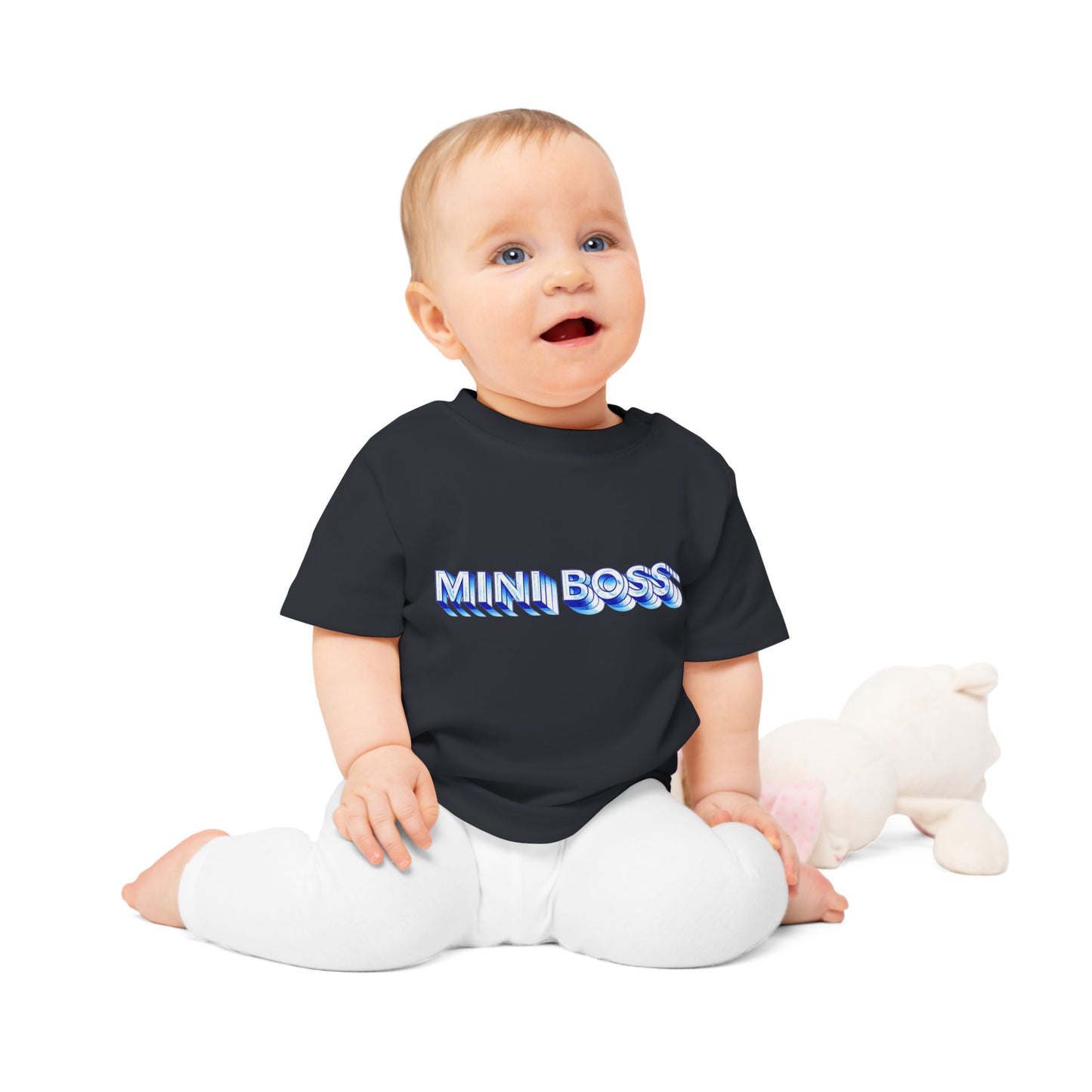 T-shirt bébé “Mini Boss” – Coton doux | Style fun & tendance 😎
