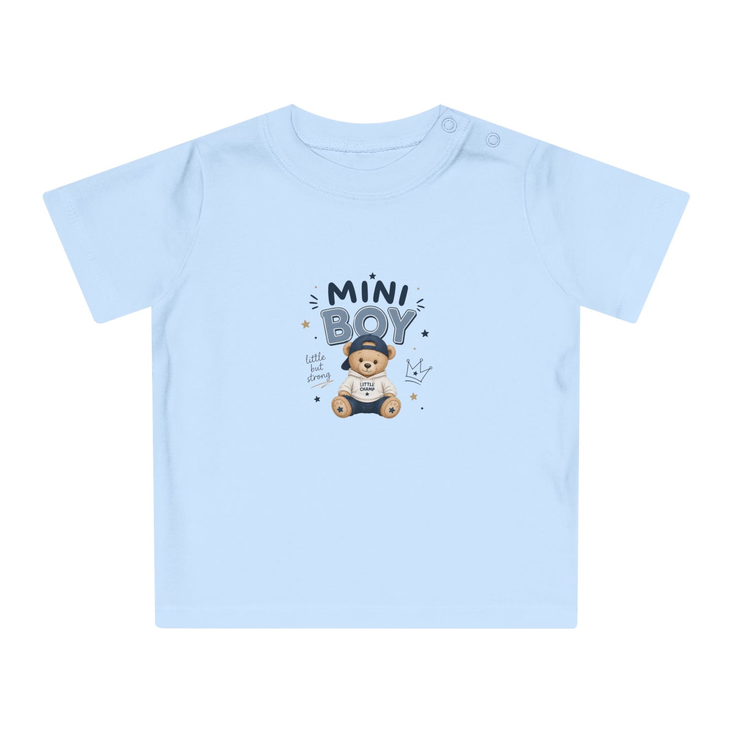 T-shirt bébé garçon MINI BOY – Ours mignon | Idée cadeau naissance