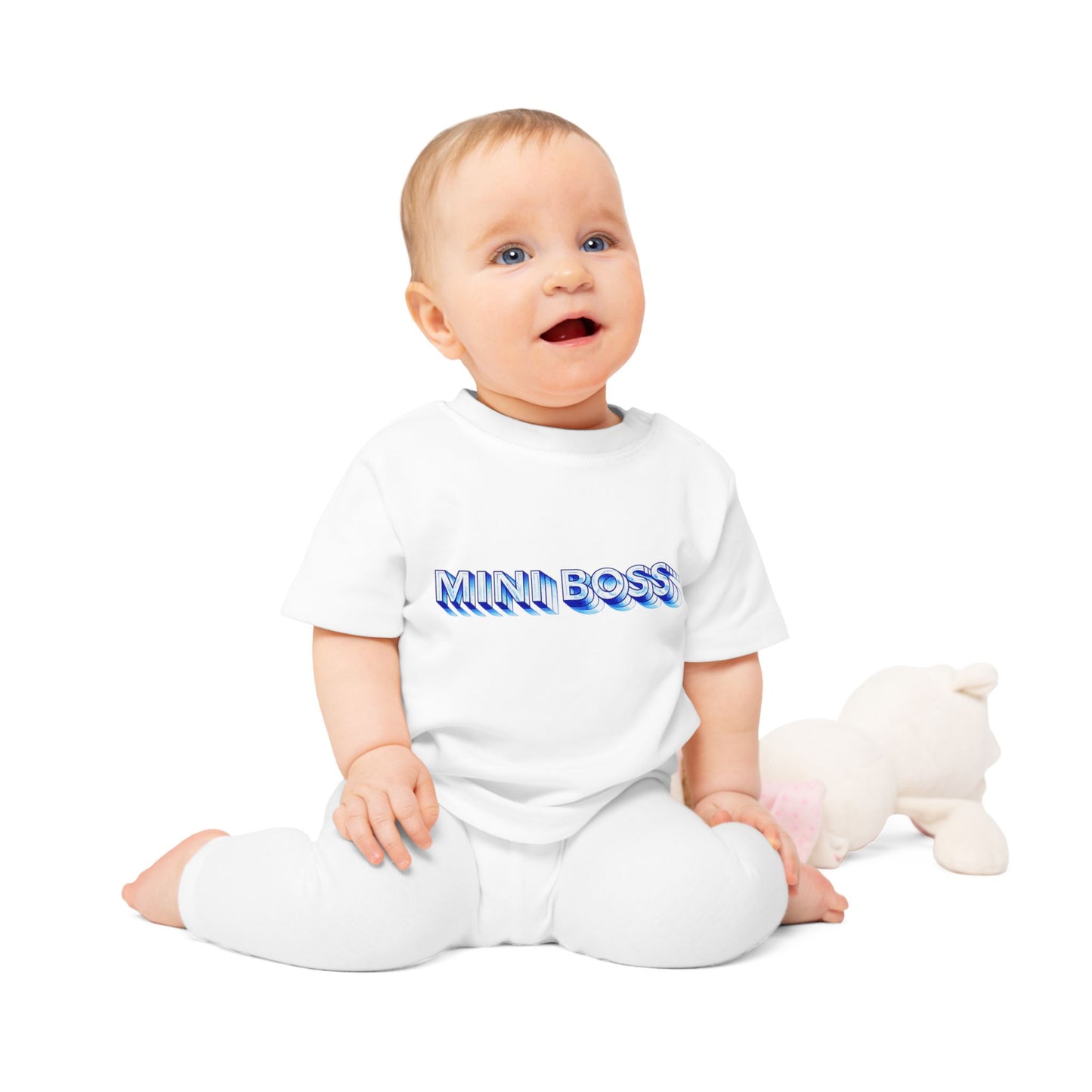 T-shirt bébé “Mini Boss” – Coton doux | Style fun & tendance 😎