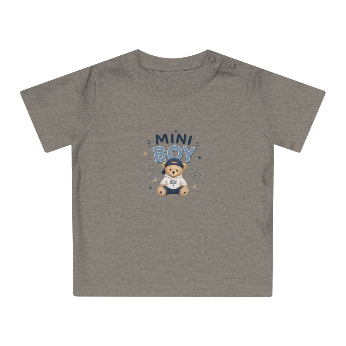 T-shirt bébé garçon MINI BOY – Ours mignon | Idée cadeau naissance